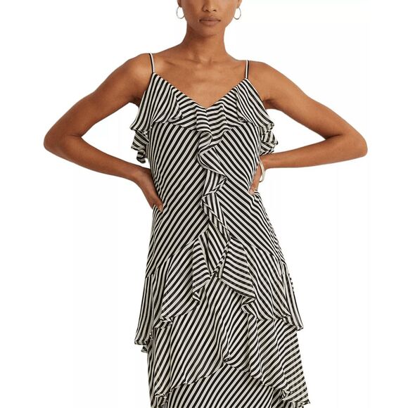 Lauren Ralph Lauren Women's Ruffled Georgette Cocktail Dress